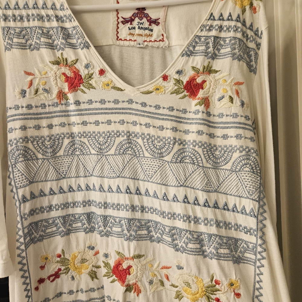 Johnny Was Embroidered Tunic-Large - Picture 4 of 7